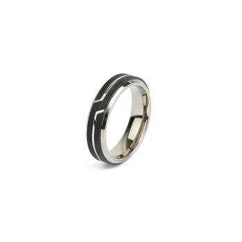 Titanring mit geschmiedetem Carbon-Finish - Rex Silver